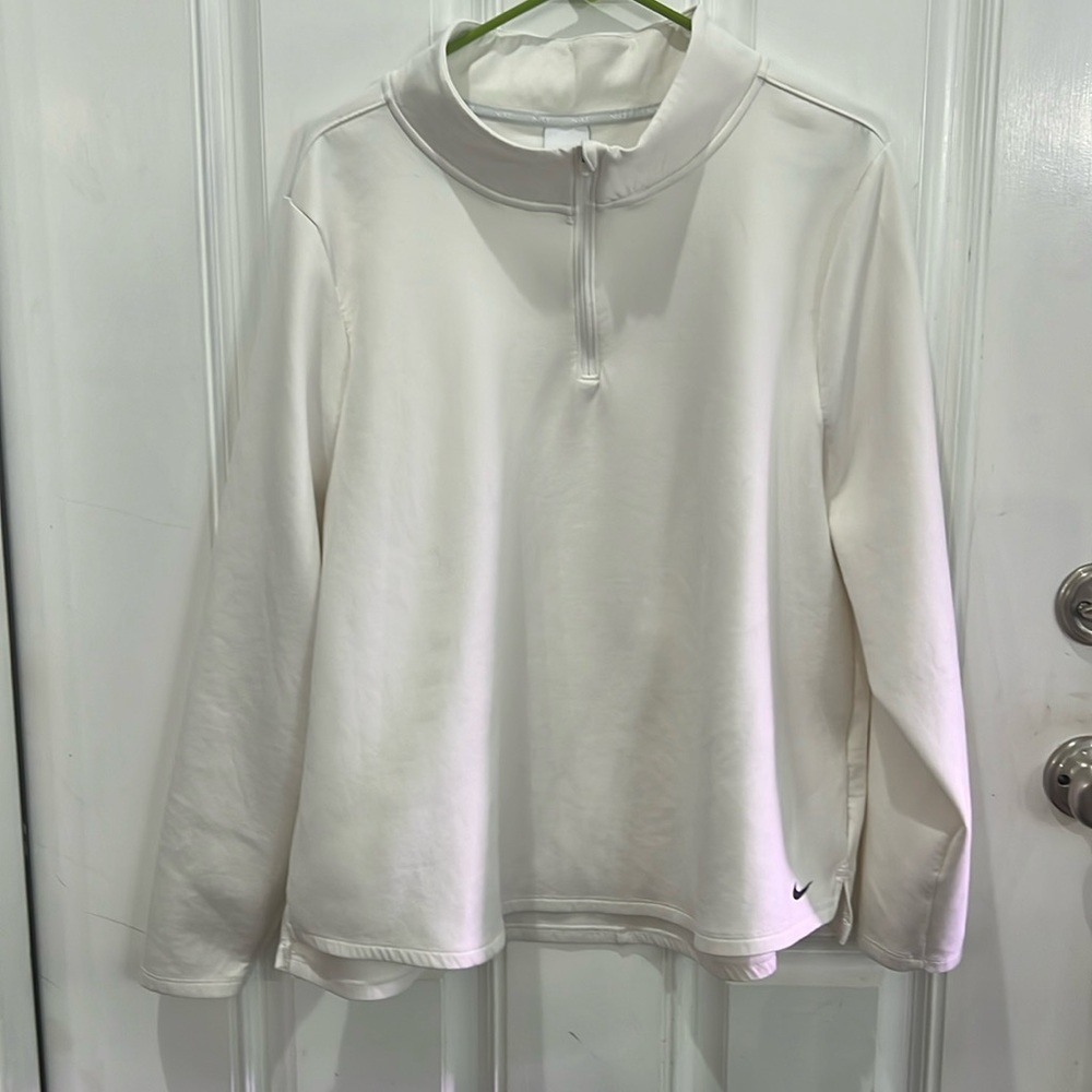 Nike 1/4 zip pullover white 1X Therma-Fit